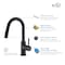 Kibi Circular Single Handle Pull Down Kitchen & Bar Sink Faucet KKF2011MB - alternate 3